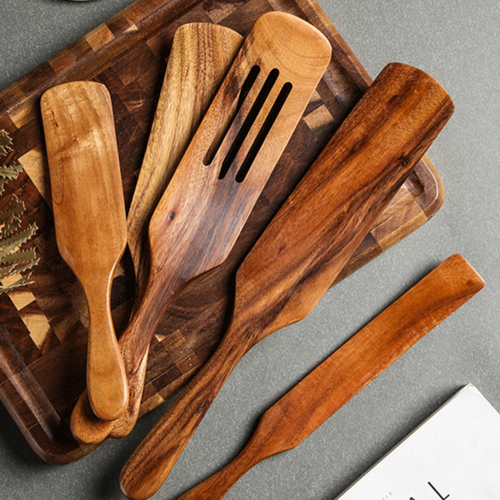 Project Retro Unique Household Solid Wood Kitchen Tools Unpainted Acacia  Wooden Kitchen Tools, 1pcs