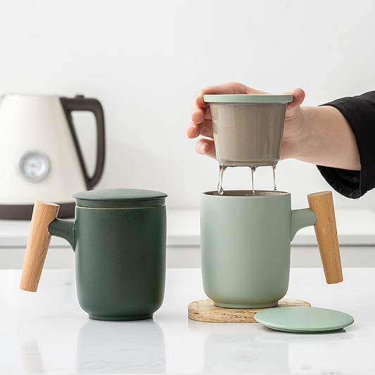 Tea-rific Ceramic Strainer Mug