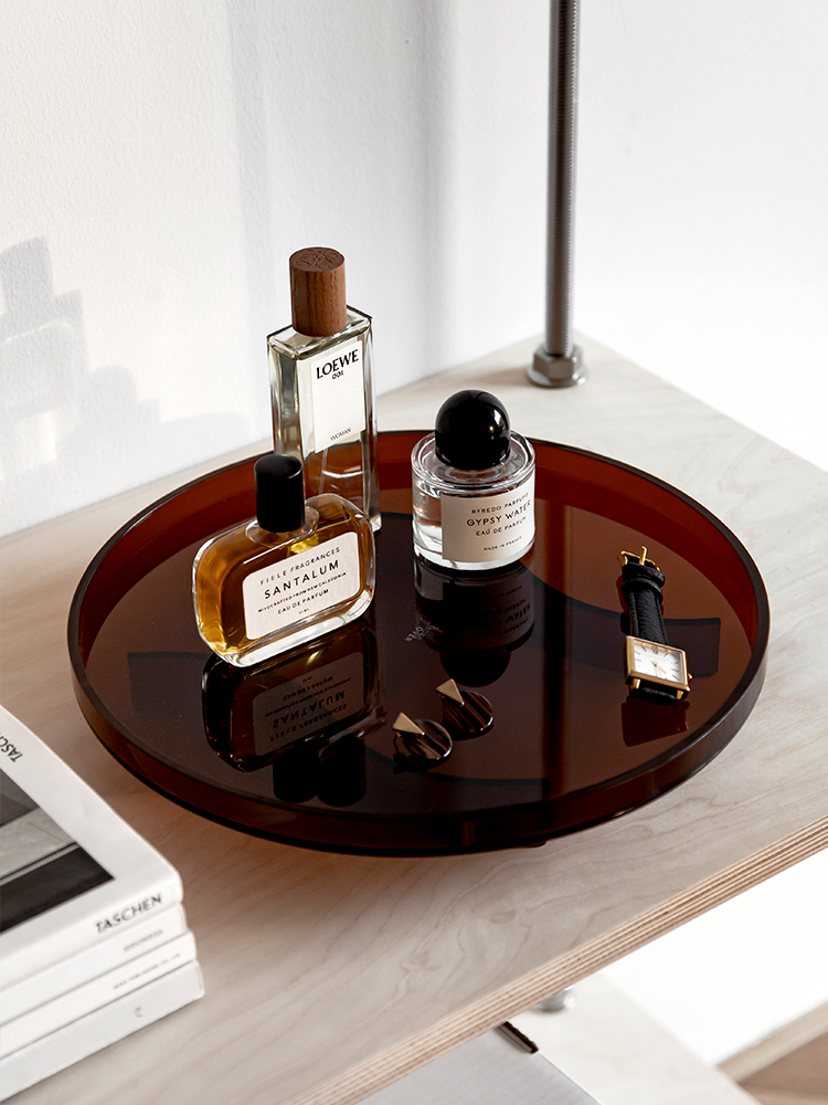 Luxe Circle Glass Tray